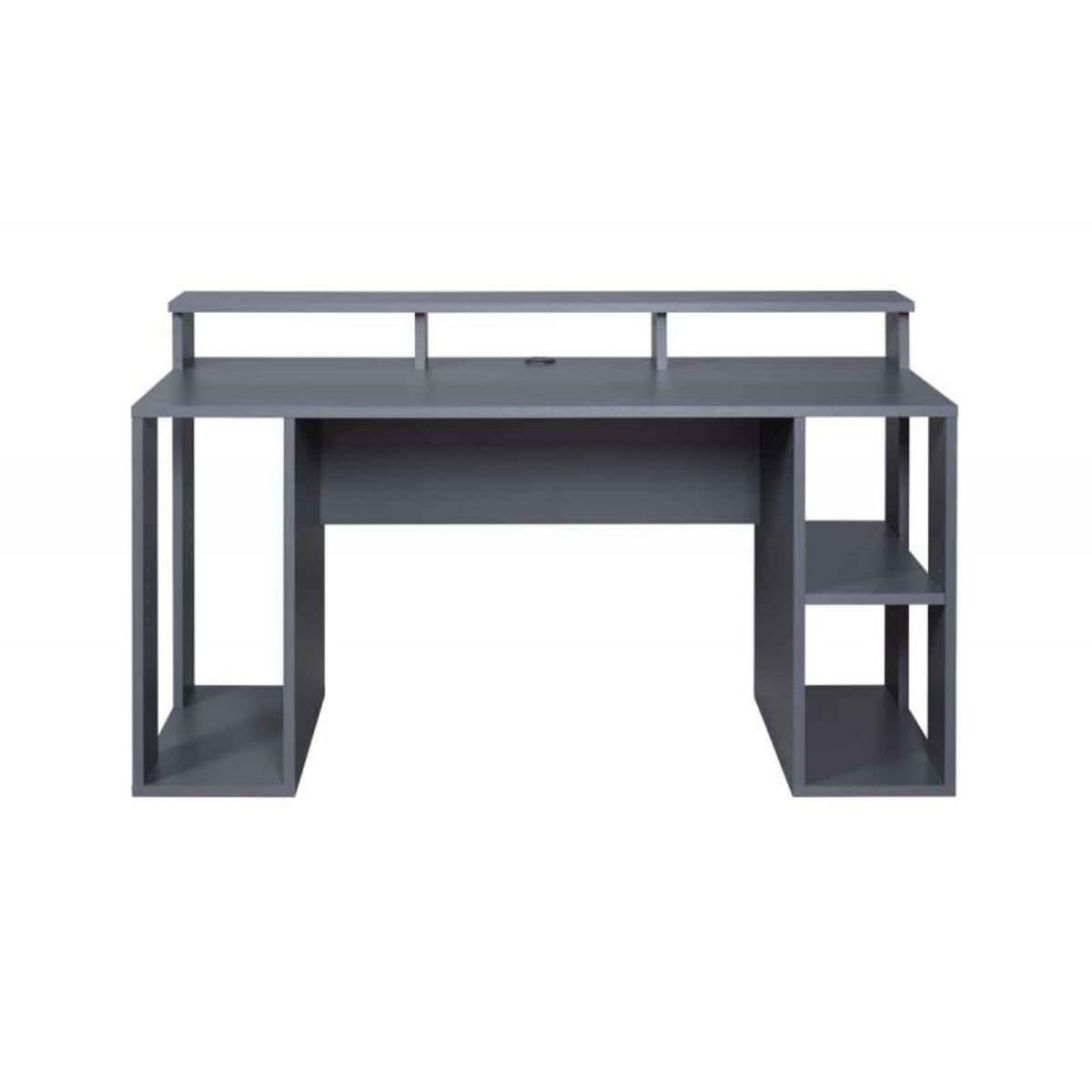 SCRIVANIA MULTIMEDIALE MATCH-POINT GAMING 160x91x76.5CM LAMINATO GRIGIO TITANIO