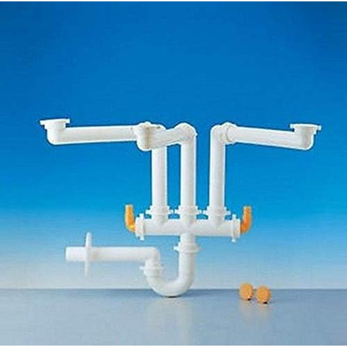 Sifone spazio 3 35 curva pp d40 bianco lira 9.1273.06