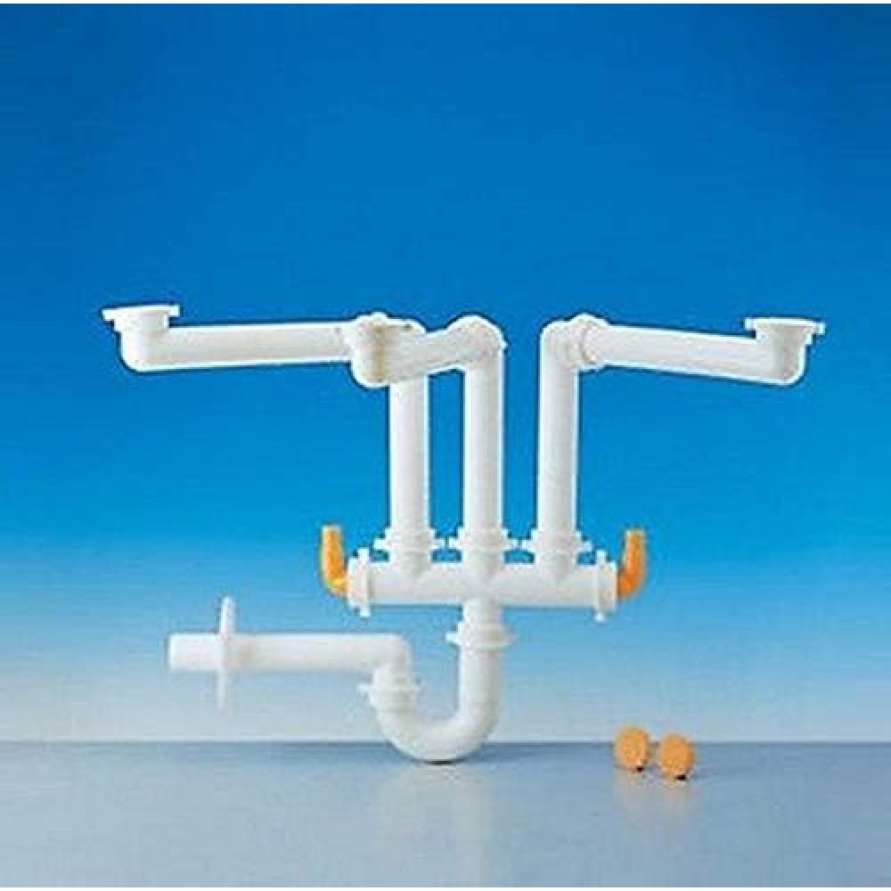 Sifone spazio 3 35 curva pp d40 bianco lira 9.1273.06