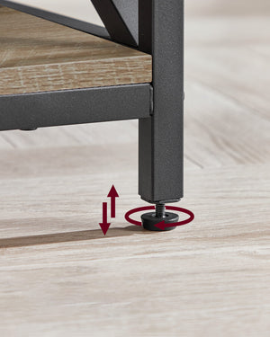 Tavolino da caffè Valora - Rovere Sonoma con piano estensibile e contenitore