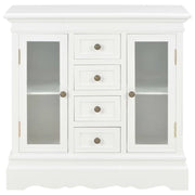Credenza-Buffet-Armadio da cucina Bianca 70x28x70 cm in Legno Massello di Pino