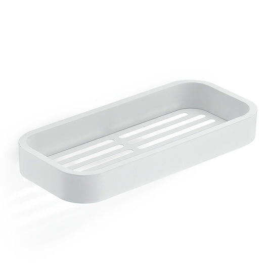Portaoggetti rettangolare per doccia da muro in ottone, acciaio inox AISI 304 e Cromall 3218 Gedy serie OUTLINE Bianco O