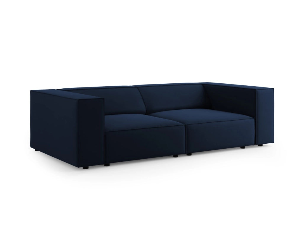 Cosmopolitan Design - Divano "Arendal" 3 posti in velluto blu reale 