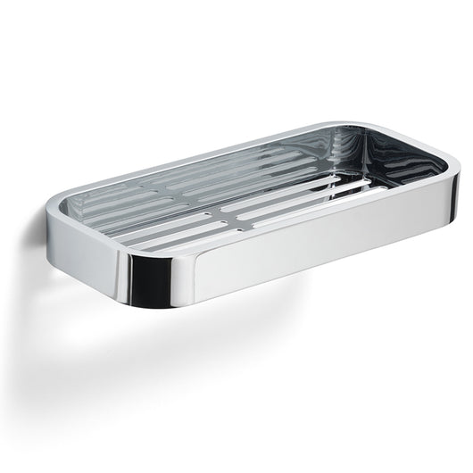 Portaoggetti rettangolare per doccia da muro in ottone, acciaio inox AISI 304 e Cromall 3218 Gedy serie OUTLINE Cromato