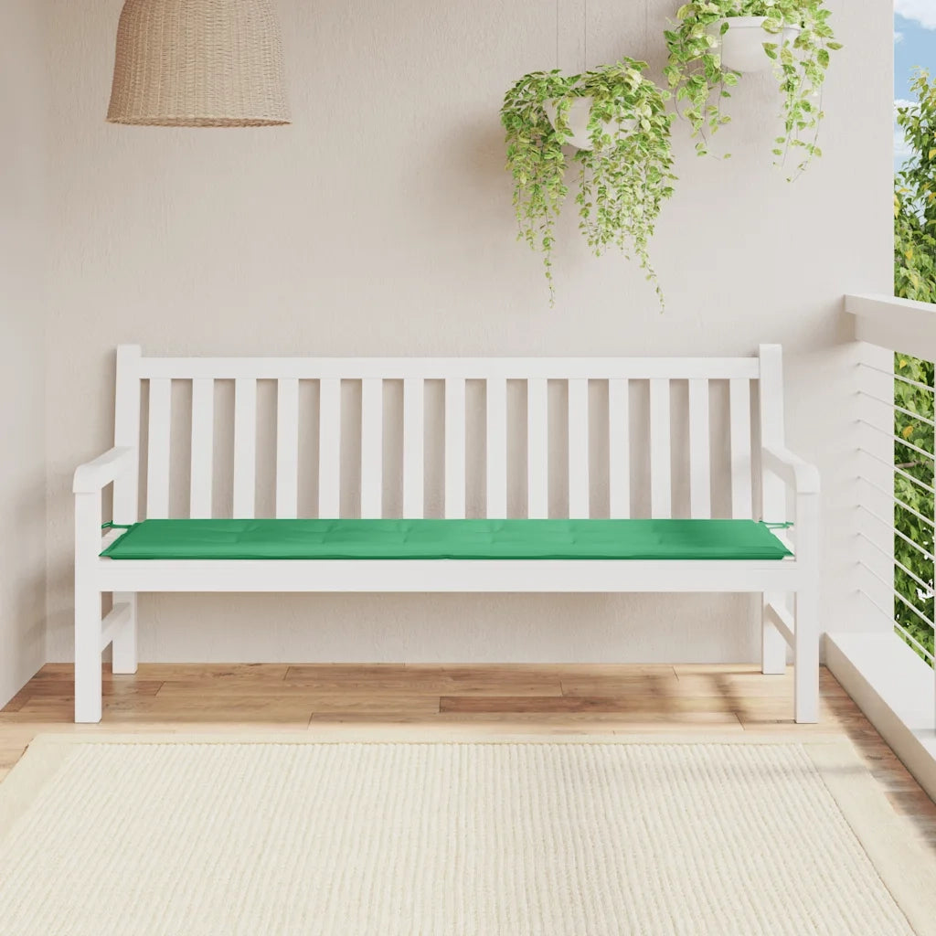 Cuscino per Panca Verde 180x50x3 cm in Tessuto Oxford