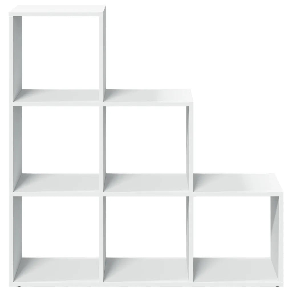 Libreria divisoria a 3 ripiani-Scaffale per Libri-Mobile di Stoccaggio bianca 99x29x99 cm in legno ingegnerizzato