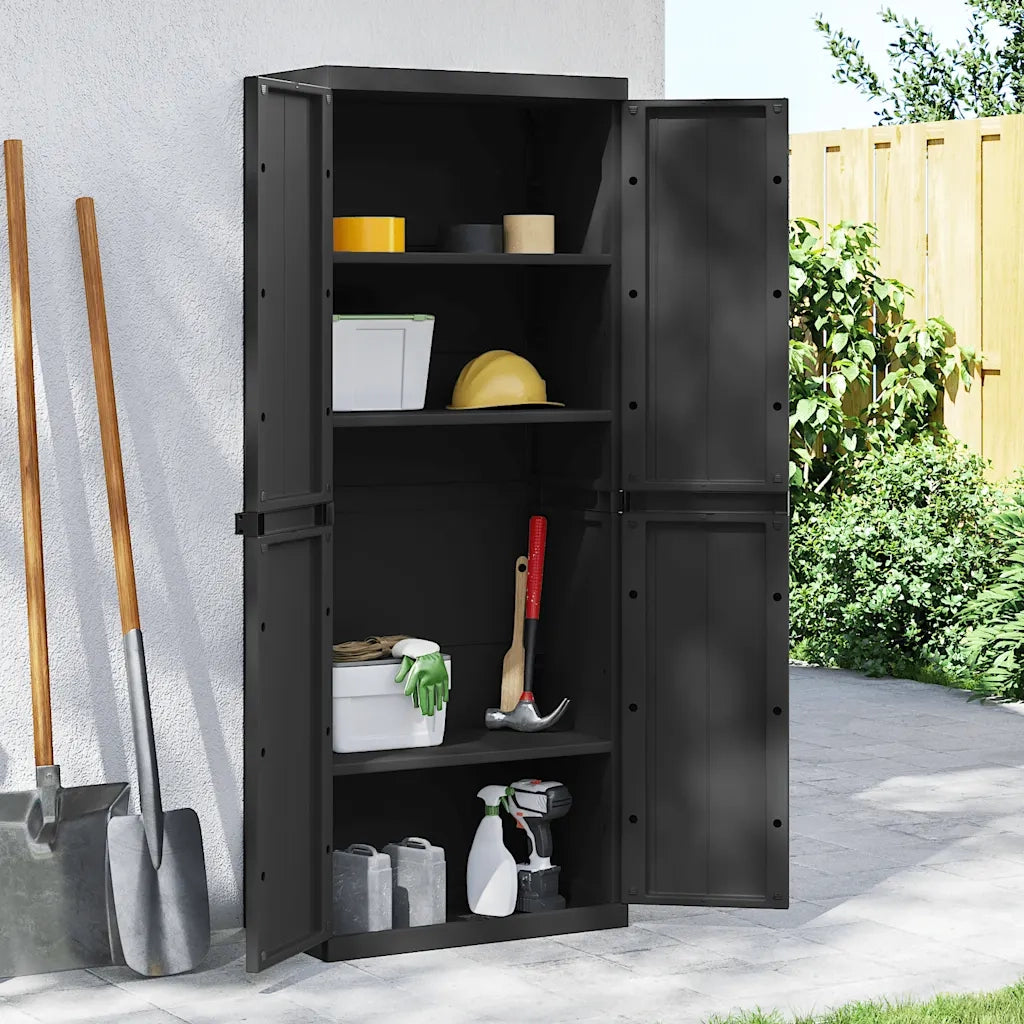 Armadio da Esterno Nero 65x37x165 cm in PPcod mxl 85821