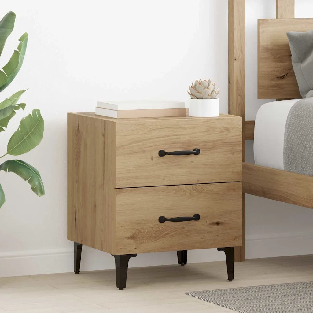 Armadietto per letto 2 pz Rovere artigianale 40 x 35 x 47,5 cm CFW6127215