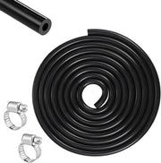 Seringa in silicone di alta qualità 3 metri - Seringa flessibile di alta qualità 115 PSI - Nero con viti per trasferimento aria-acqua 4mm 8mm
