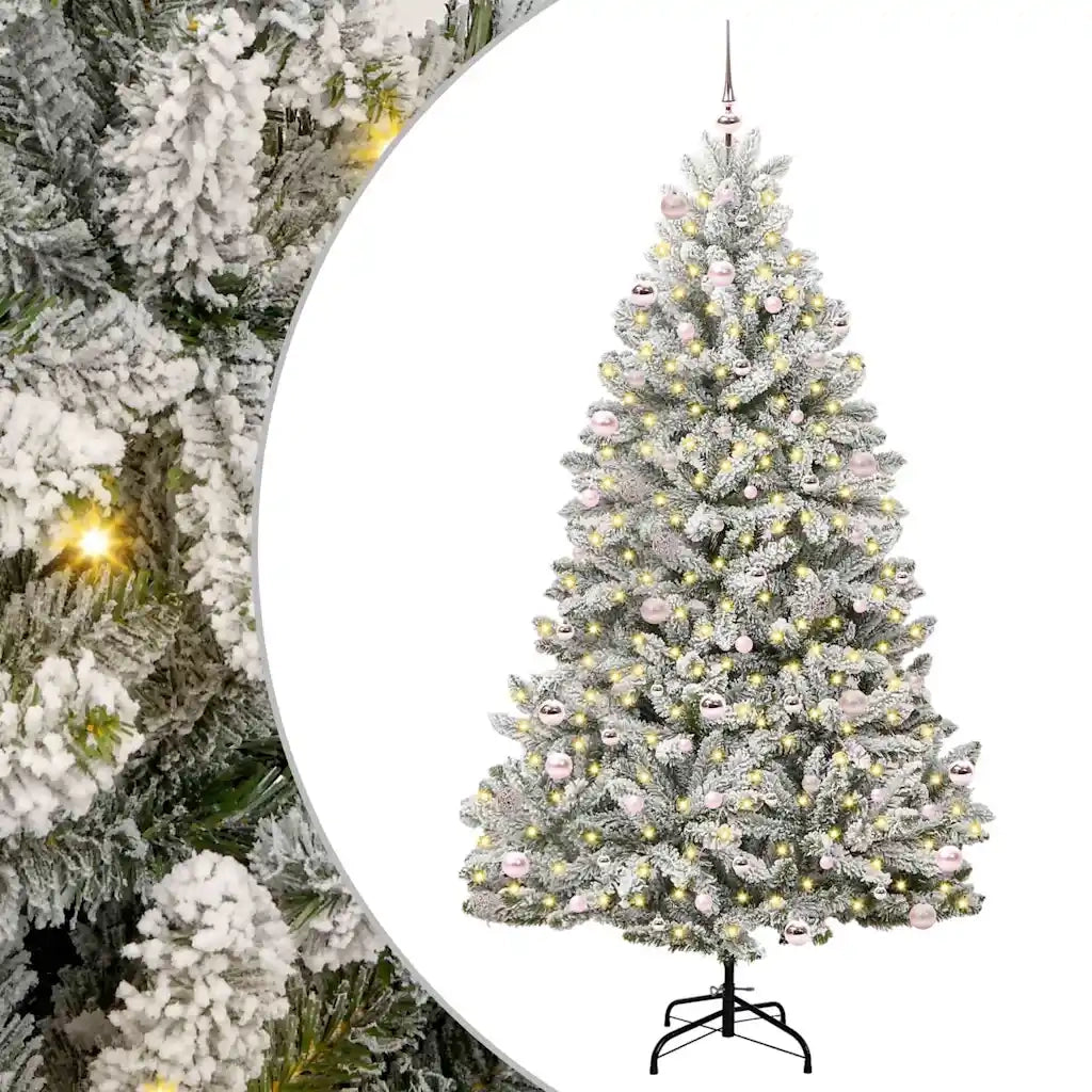 Albero di Natale | Decorazioni natalizie artificiale con 300 LED Verde e Bianco 240 cm