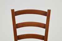 Set 2 Sedie Venice Tommychairs, robusta struttura in legno di faggio verniciata in ciliegio e seduta in legno