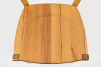 Set 4 Sedie Venice Tommychairs, robusta struttura in legno di faggio verniciata in rovere e seduta in legno