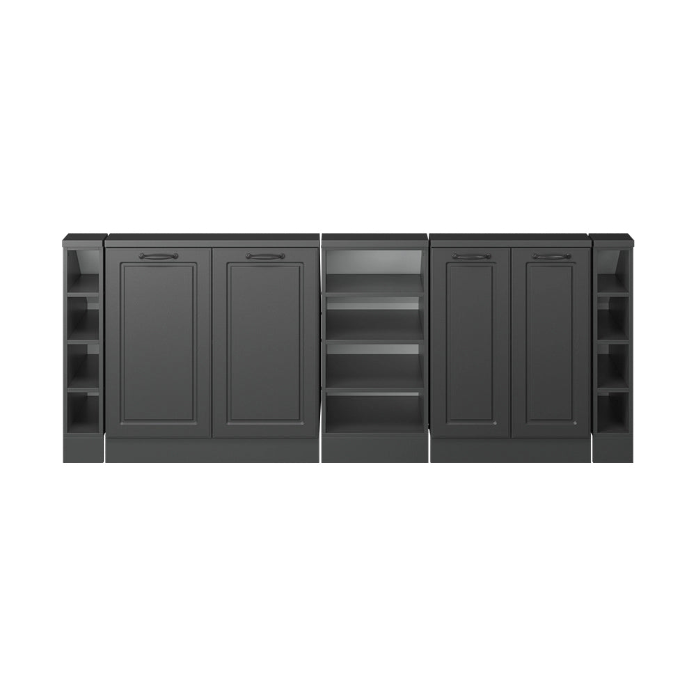Set di mobili sottotetto Rion Antracite rustico/Antracite Set di 5 Vicco