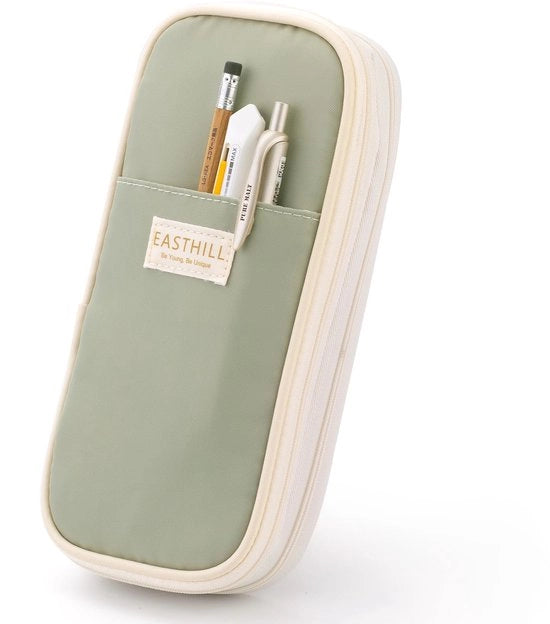 Etui per penna con grande capacità, zaino per adolescenti - Verde