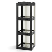 Libreria girevole pieghevole 36,5 x 36 x 108 cm facile accesso salvaspazio PP nero 20_0015904