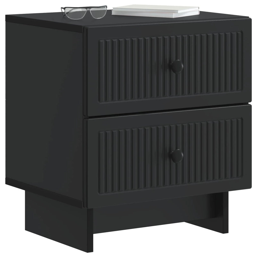 Armadio da Notte con cassetto 2 pcs Nero 43 x 34,5 x 47,5 cm 893838