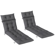 Cuscini per chaise longue ¨C zephmum ¨C grigio scuro 190x56x10 cm
