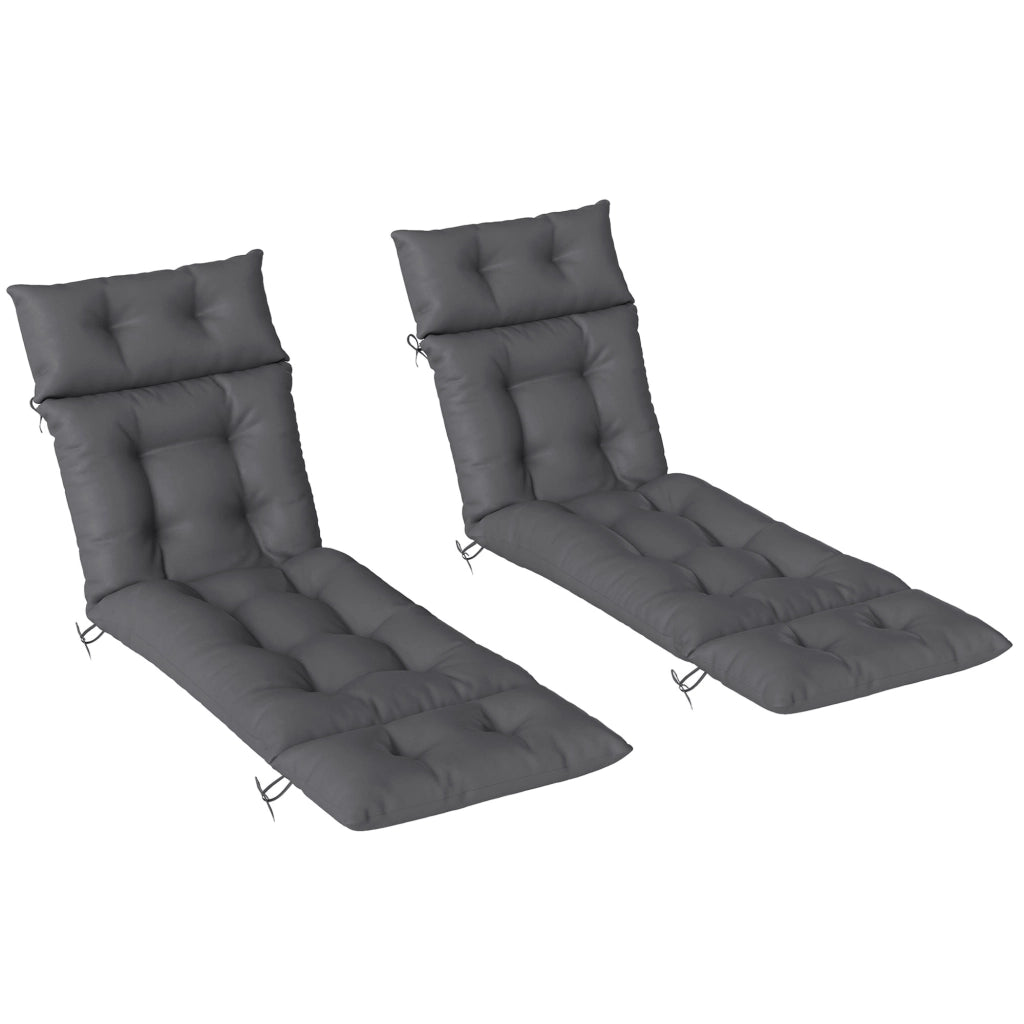 Cuscini per chaise longue ¨C zephmum ¨C grigio scuro 190x56x10 cm