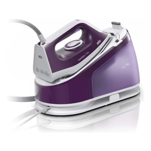 Braun carestyle 1 pro - ferro da stiro con caldaia, piastra con tecnologia freeglide3d, 2200w, 1,7l, viola (is1514vi)