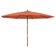 Ombrellone da giardino con palo in legno 400 x 273 cm arancione 02_0008366