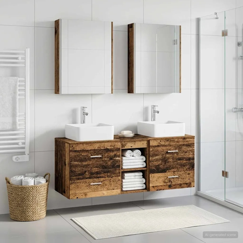 Set di mobili per il bagno 5 pcs Legno antico 3406773