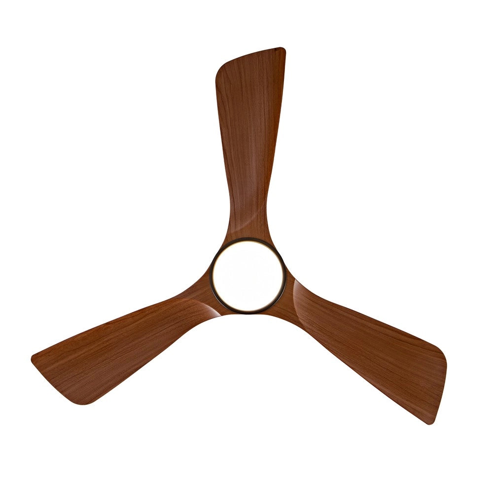 Ventilatore da soffitto con luce ¨C Minimal ¨C colore noce, DC silenzioso, per interno/esterno