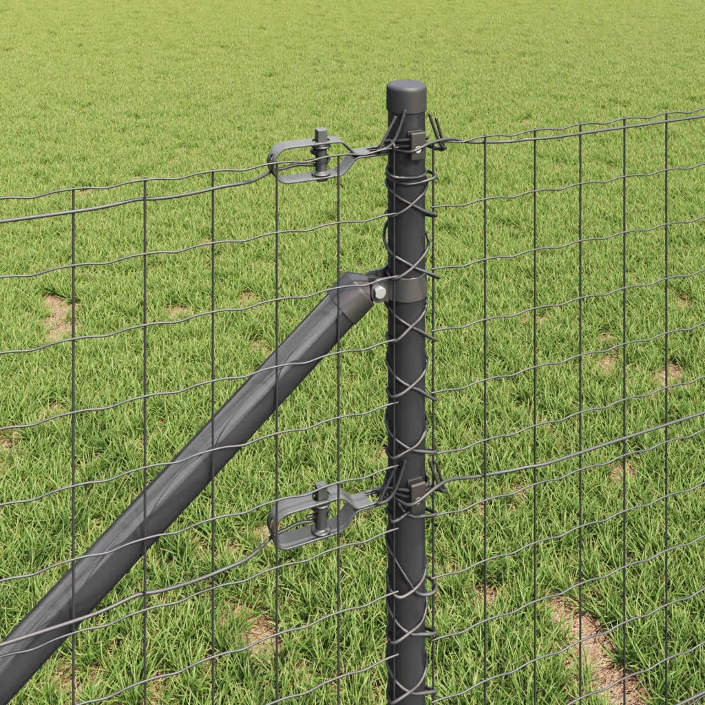 Palo da recinzione con picchetto a terra 52 pz Grigio 3350186