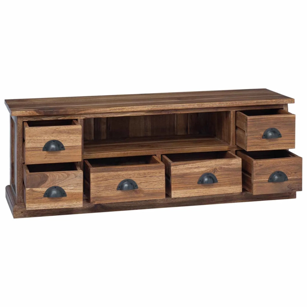 Supporto TV Naturale 110 x 30 x 40 cm Legno di teak solido 42017955
