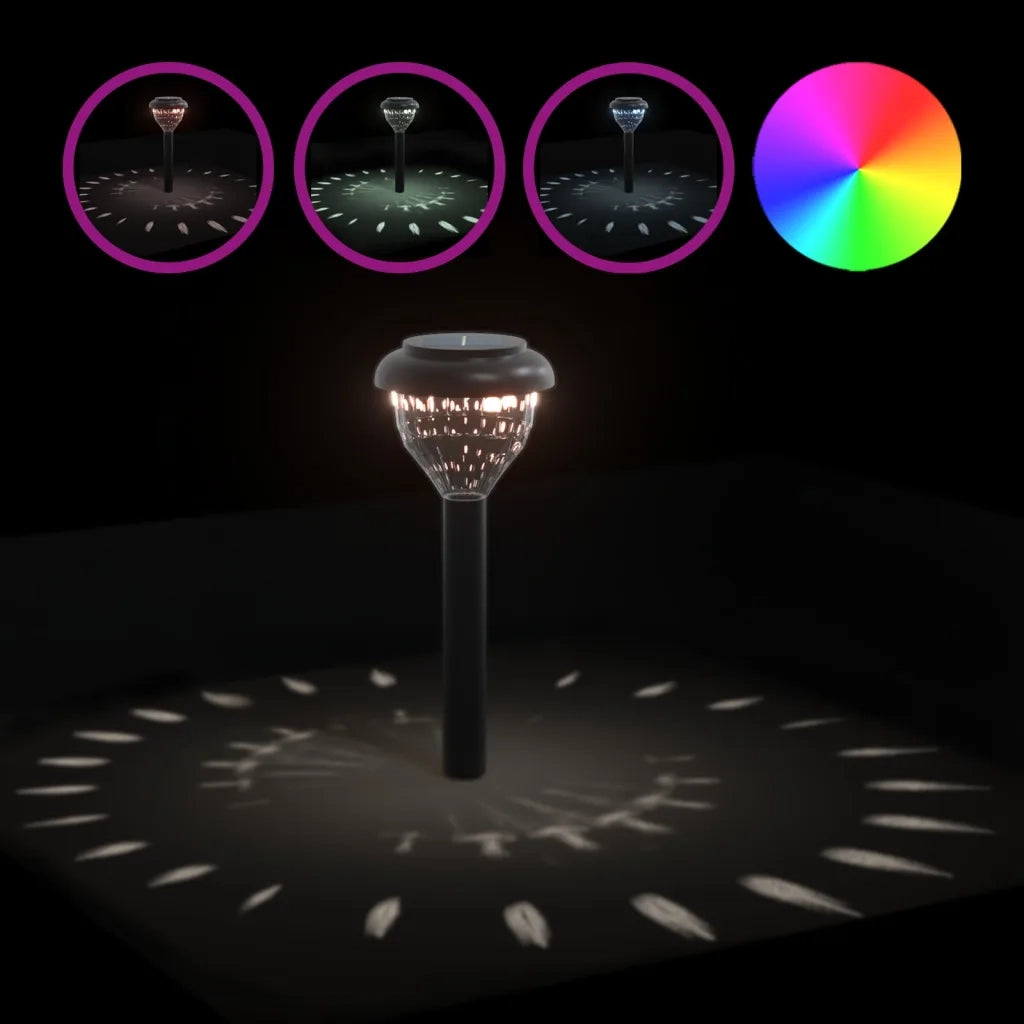 Luci Solari per Percorsi con Picchetti 4 pz Bianco Caldo ed RGB CFW9220167
