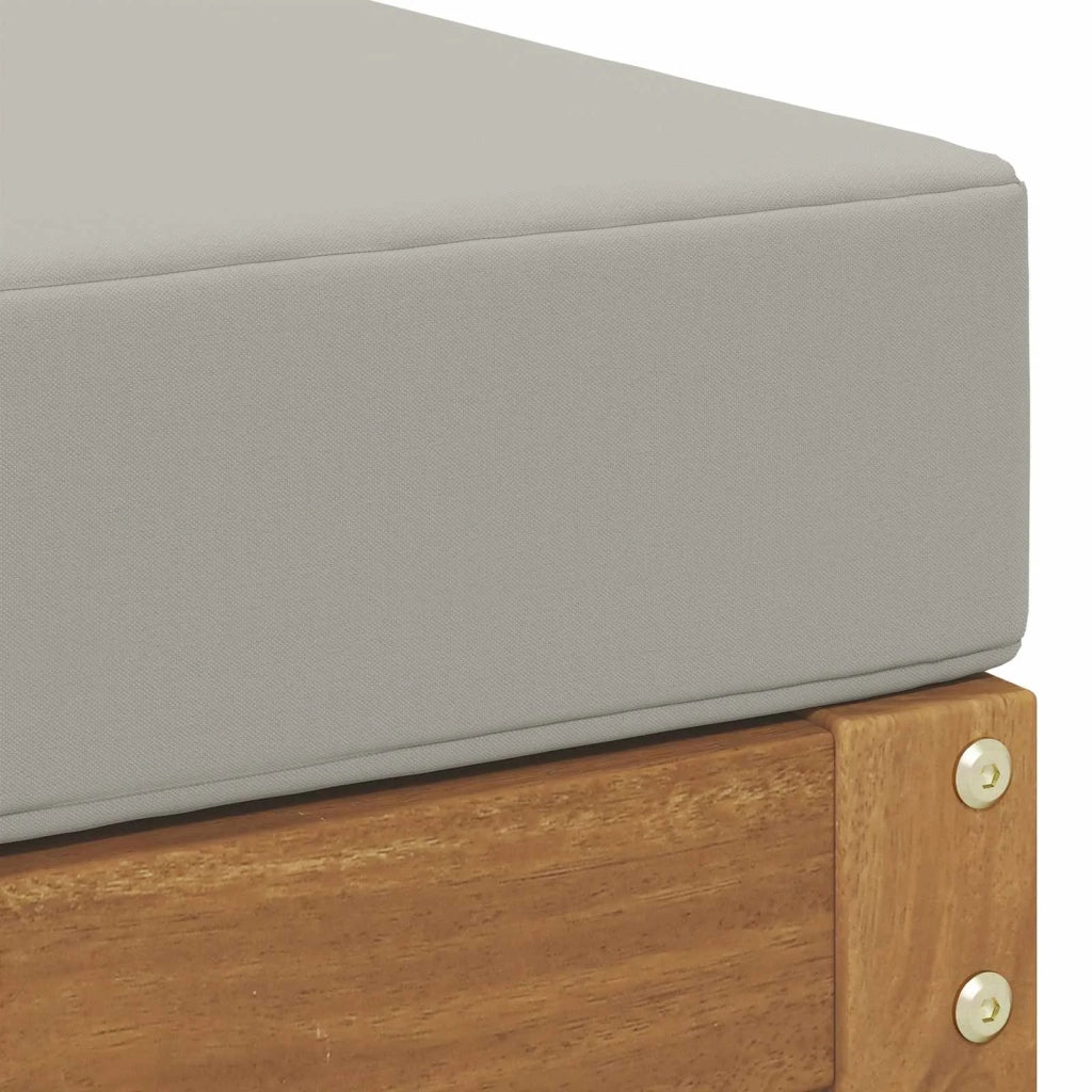 Sedia da giardino-Poggiapiedi da Esterno Naturale 303098