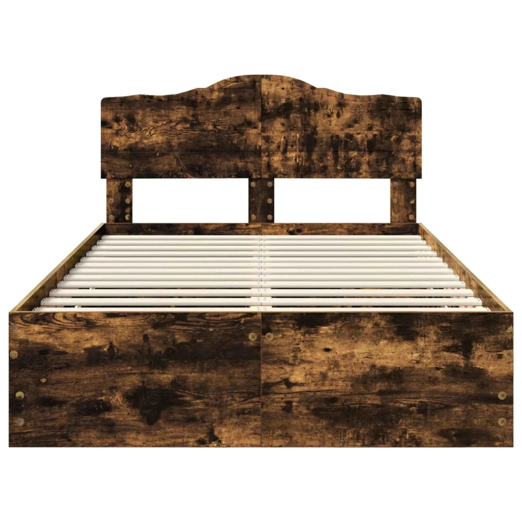 Struttura del letto con cassetto Rovere fumé 120 x 200 cm 3413023