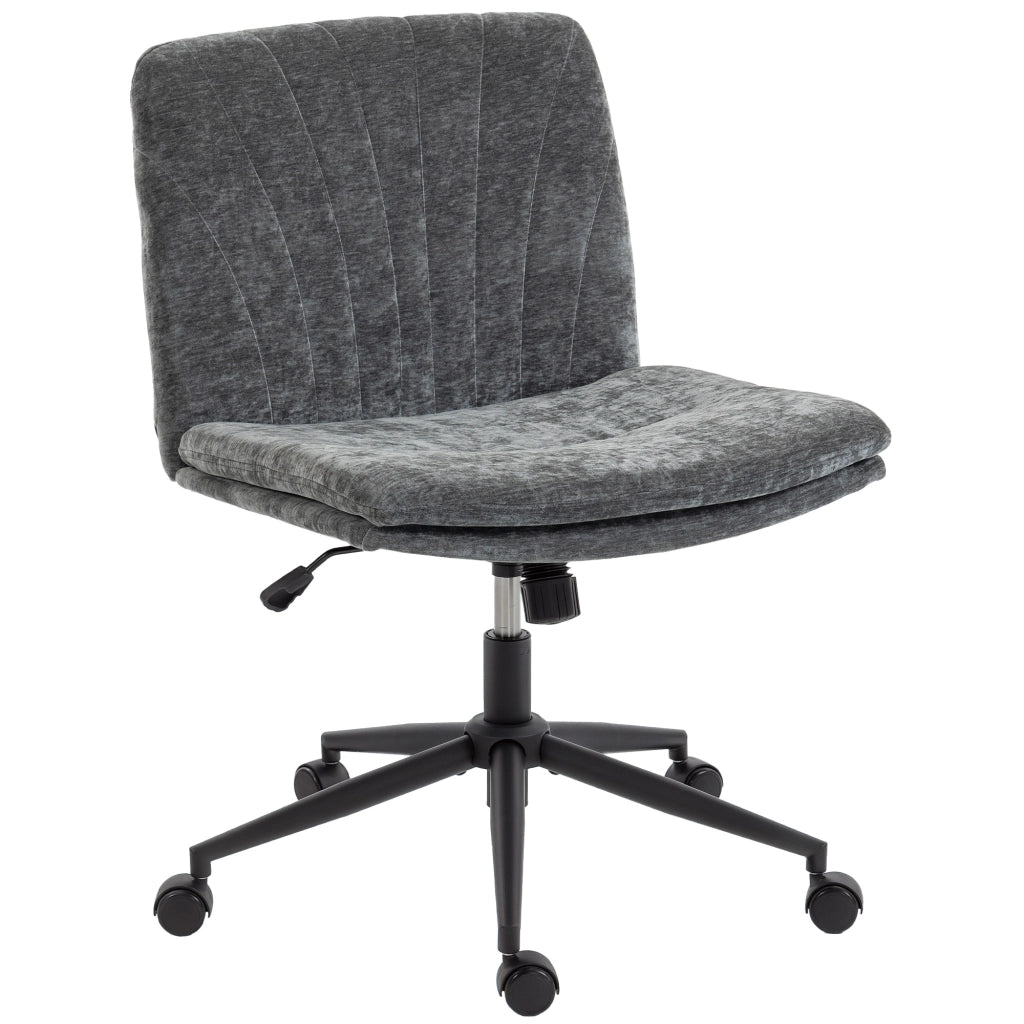 Sedia da Ufficio con Seduta Larga ¨C Zephmum ¨C Grigio, Tessuto, 65x65x110