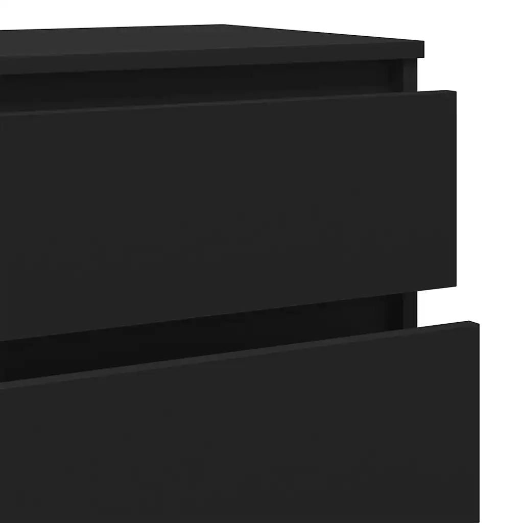 Cassettiera Nera 60x36x103 cm in Legno Multistrato