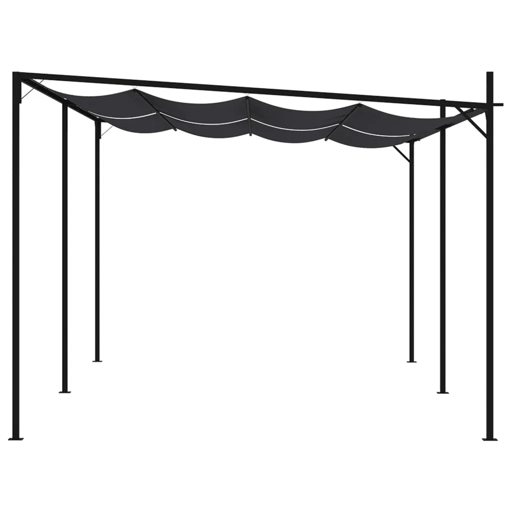 Gazebo con Tetto Retrattile 600x300x233 cm Antracite 313634