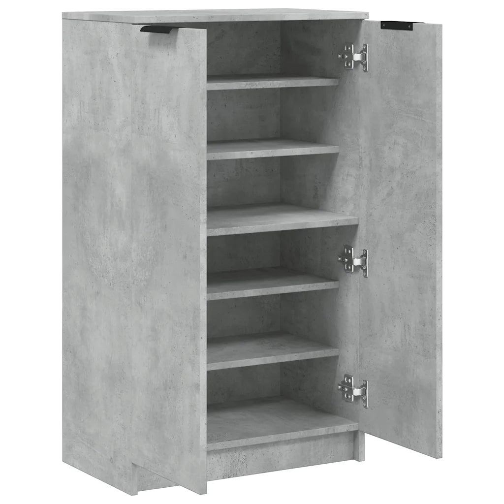 Scarpiera Grigio Cemento 59x35x100 cm in Legno Multistrato