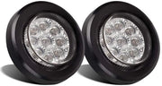 Luci di segnalazione a LED rotonde 12V - Lampade di illuminazione per esterni - Lenti fumè/trasparenti - 9 Stuks LED a forma di perla - Incluso 2 Stuks - ABS - Lampade di segnalazione