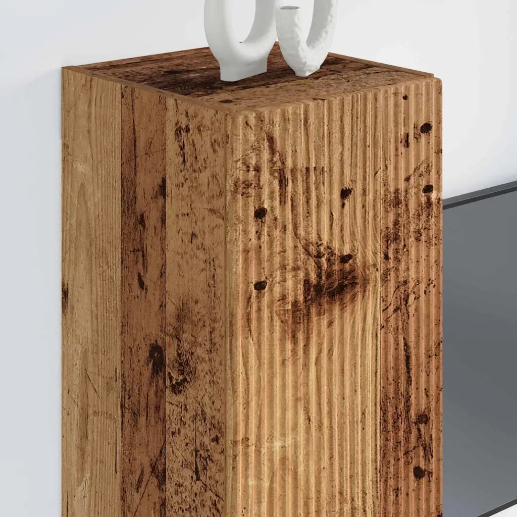 Mobile TV da parete 2 pcs Legno vecchio 30 x 31 x 80 cm 892306