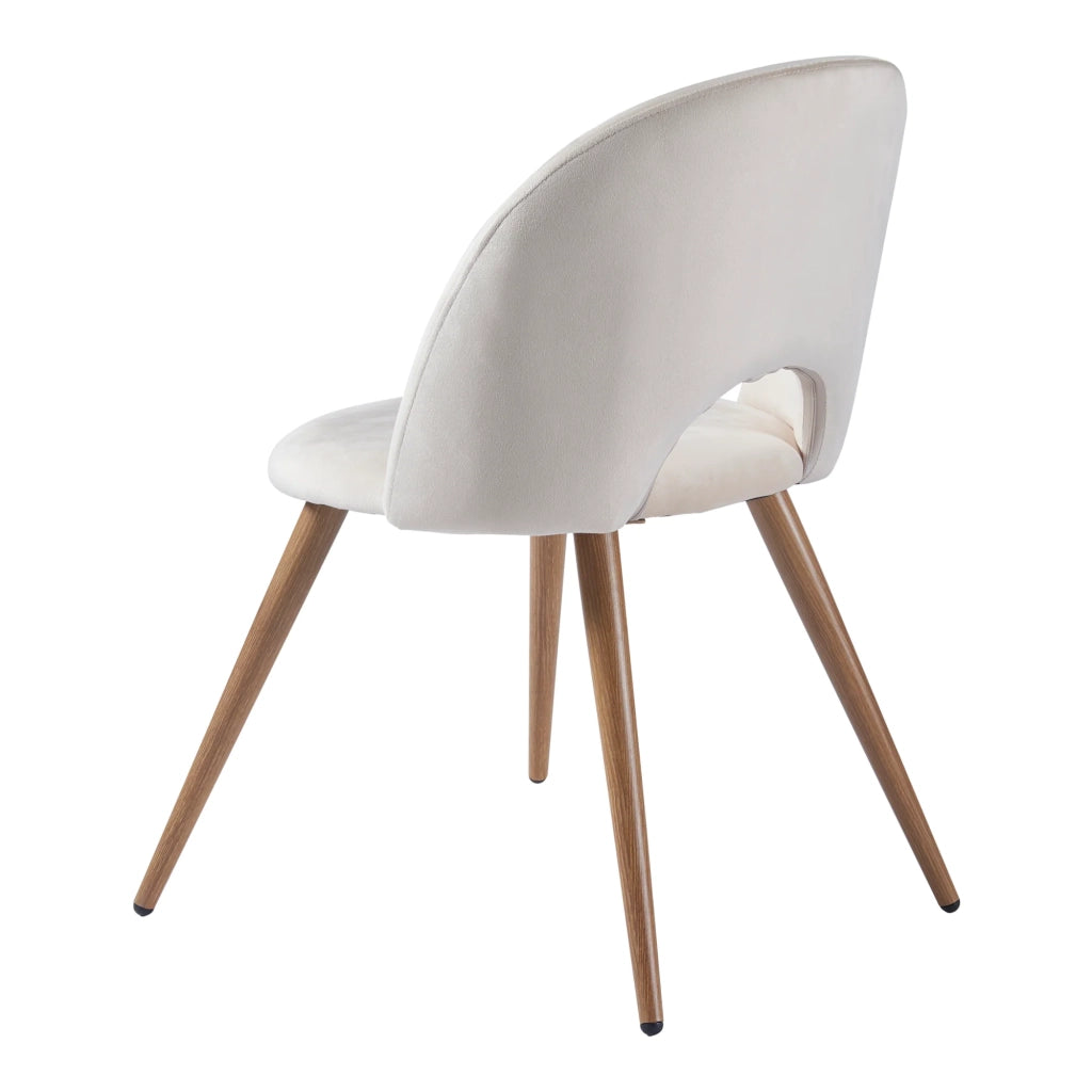 Set di 2 sedie da pranzo/soggiorno/cucina dal design moderno 77 x 50 x 55 cm beige 03_0009626