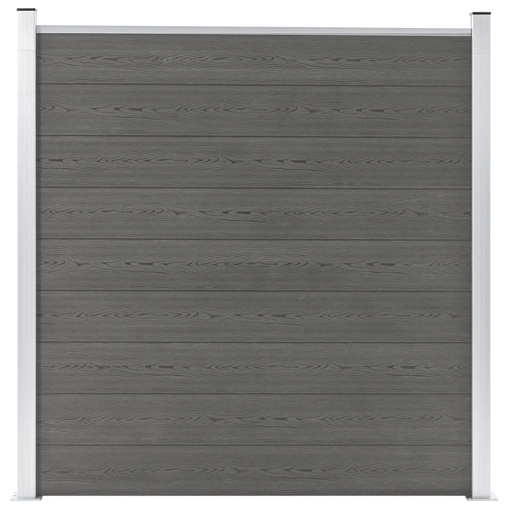 Pannello di Recinzione in WPC 180x186 cm Grigio 49067