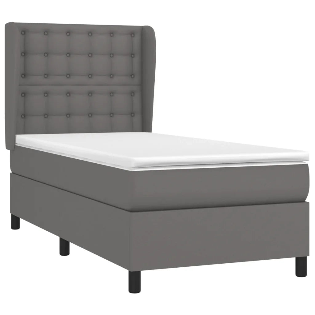 Giroletto a Molle con Materasso Grgio 90x200 cm in Similpelle 3129013