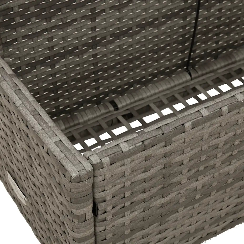 vidaXL Galleggiante a Bordo Piscina Grigio 110x100x57 cm in Polyrattan