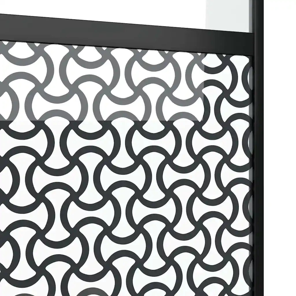 vidaXL Porta scorrevole Nero 90 x 205 cm Vetro temperato, Alluminio