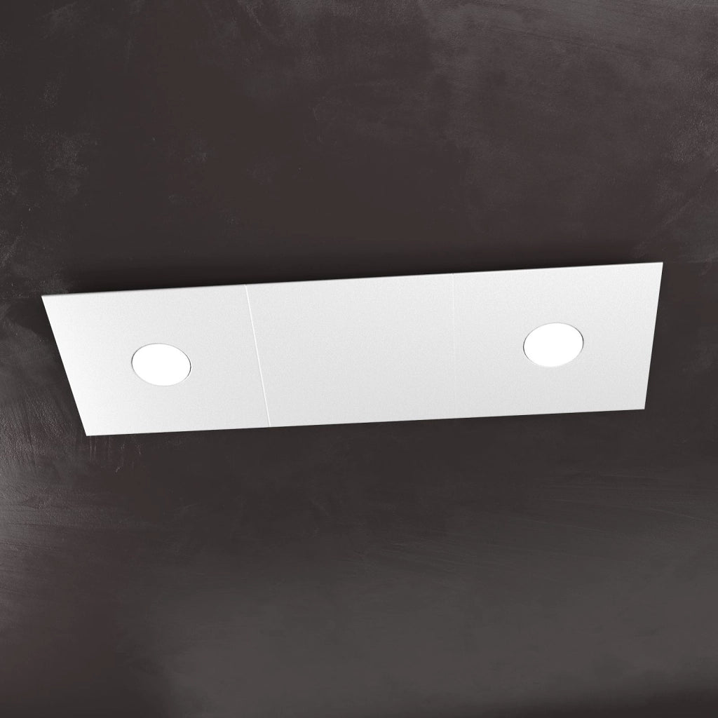 ECCENTRIC APPLIQUE-PLAFONIERA 2 LUCI + 1 DECORATIVO GRIGIO 1156-2L1D-GR