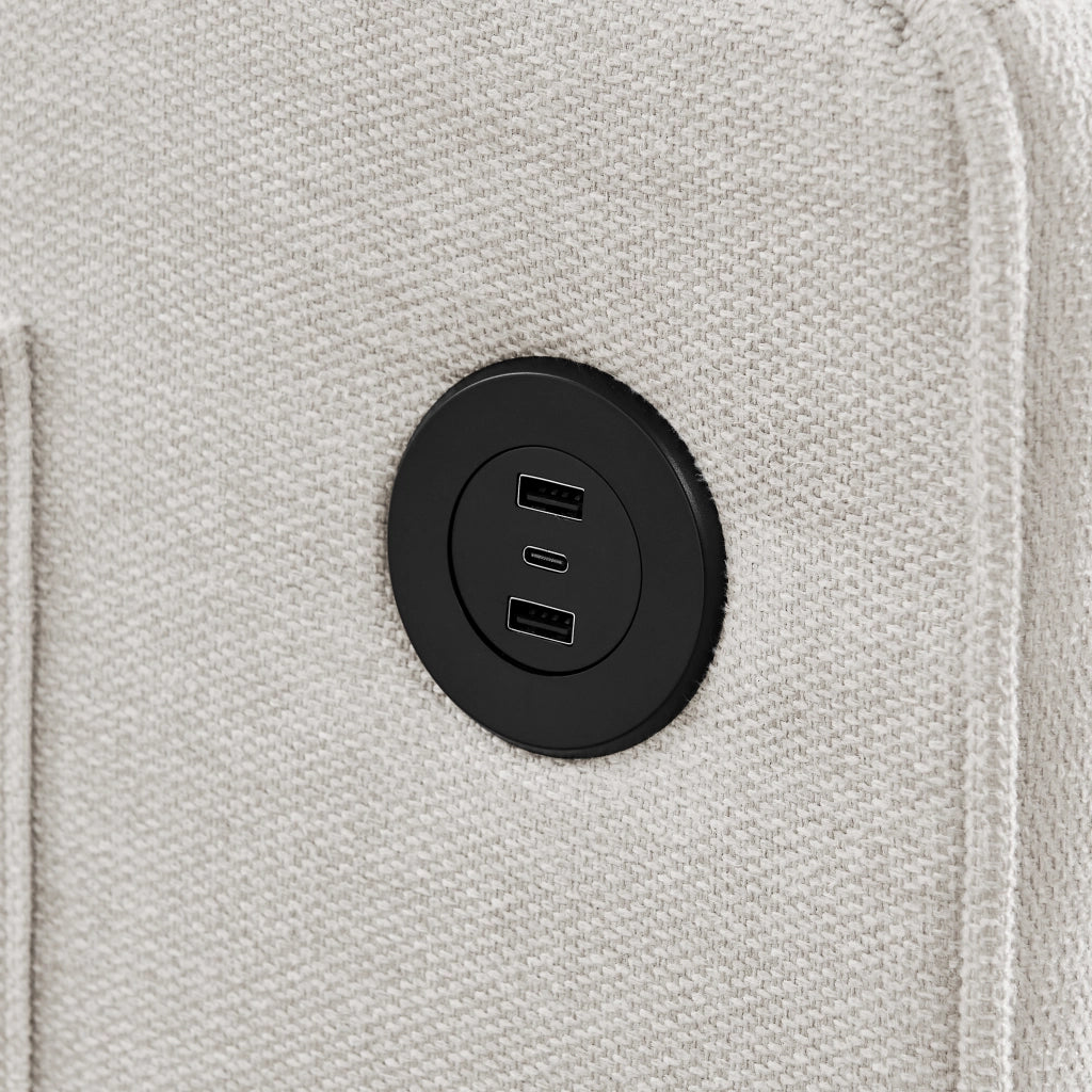 Divano Letto 3 in 1 con USB ¨C MINIMAL ¨C Tessuto, Reclinabile, 190cm