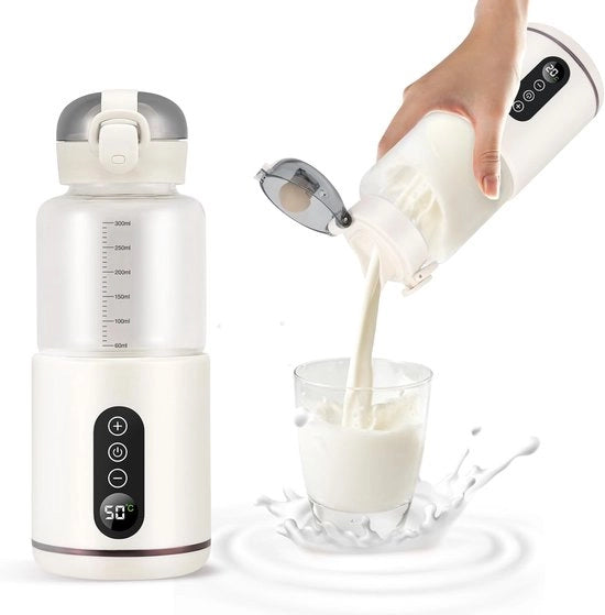 Flessenwarmer portatile per bambini - Flessenwarmer intelligente per allattamento - Ricaricabile - Idonea per l'allattamento al seno e l'alimentazione dei bambini - Utilizzabile in modalità wireless per mantenere la temperatura del latte o raggiungerla
