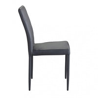 Sedia Blossom 41x50x91 h cm in Similpelle Grigio scuro