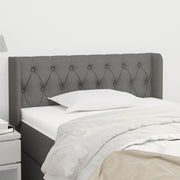 Testiera ad Orecchio-Testata con Orecchie Grigio Scuro 93x16x78/88 cm in Tessuto 145644