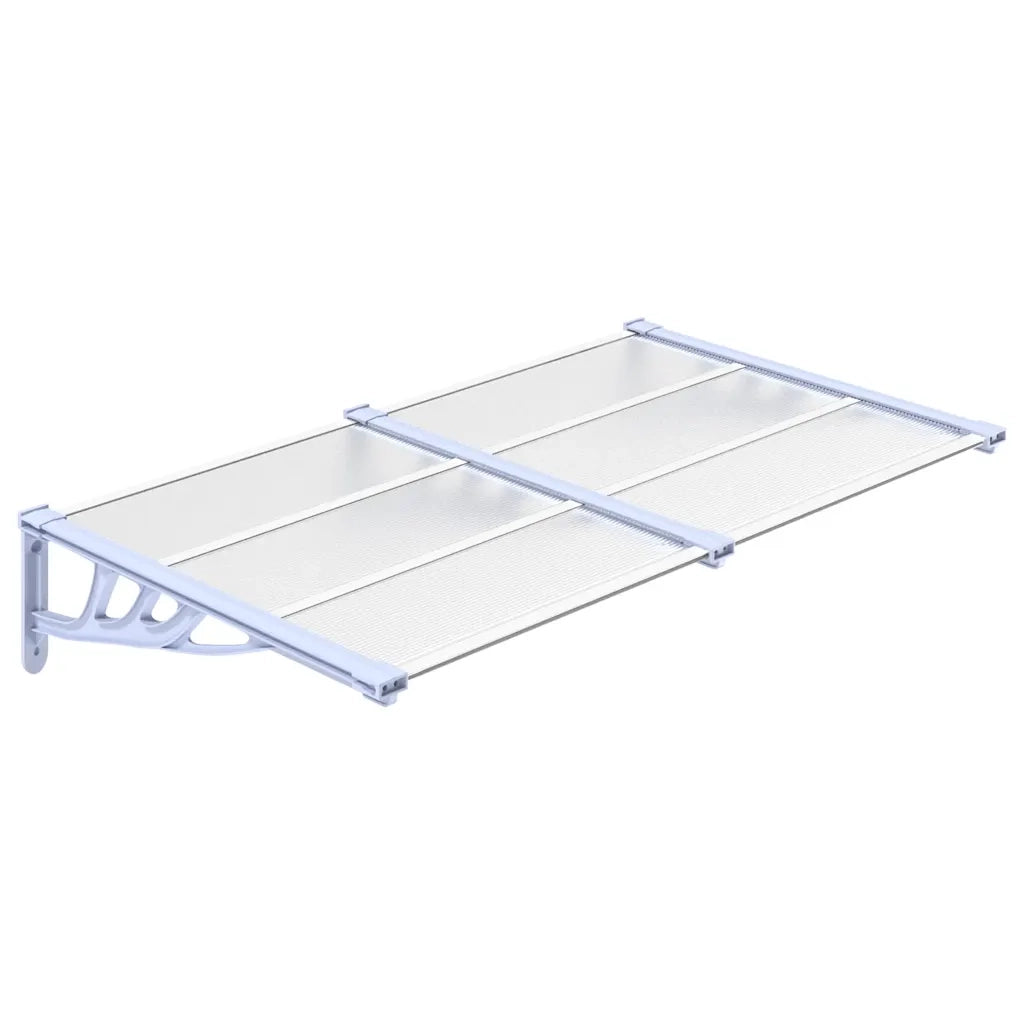 Tettoia per Porta Grigio e Trasparente 152,5x90cm Policarbonato CFW9868164