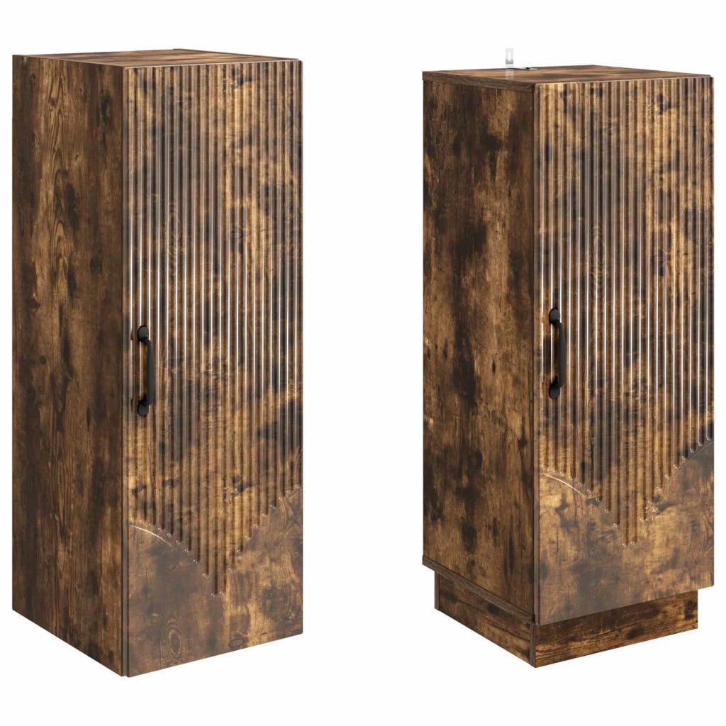 Set di armadi 2 pcs Rovere Fumo Legno ingegnerizzato 3416795