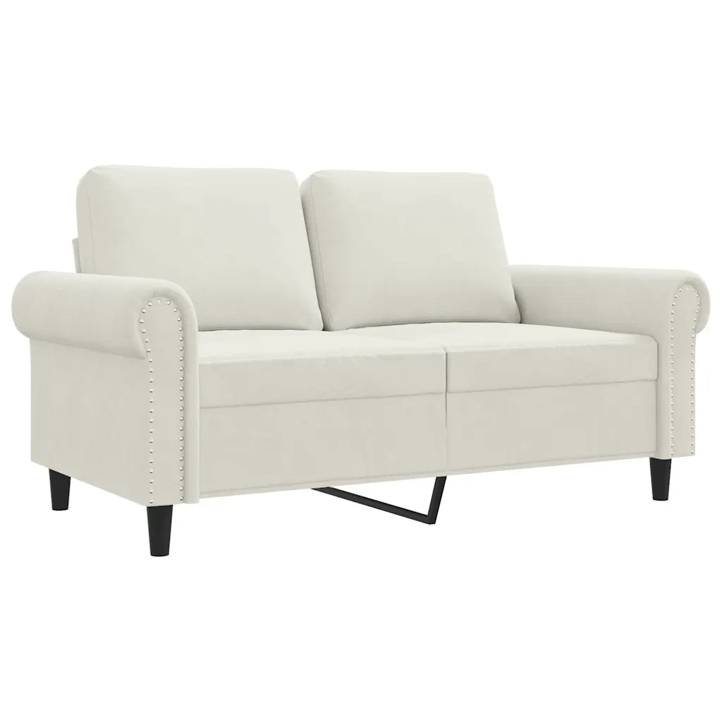 Divano a 2 Posti crema 120 cm in Vellutocod mxl 86737